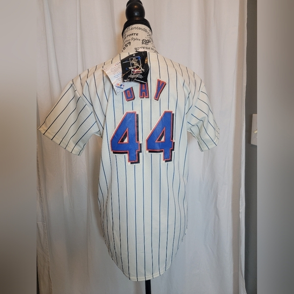 Majestic White and Blue Pinstripe Jersey - Picture 10 of 10